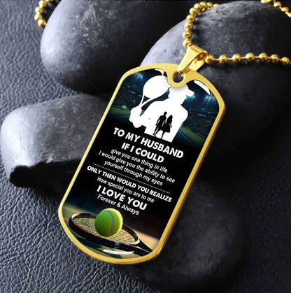 Sport Military Chain 18K Gold Plated Silver Plated To My Husband From Wife With Love Message