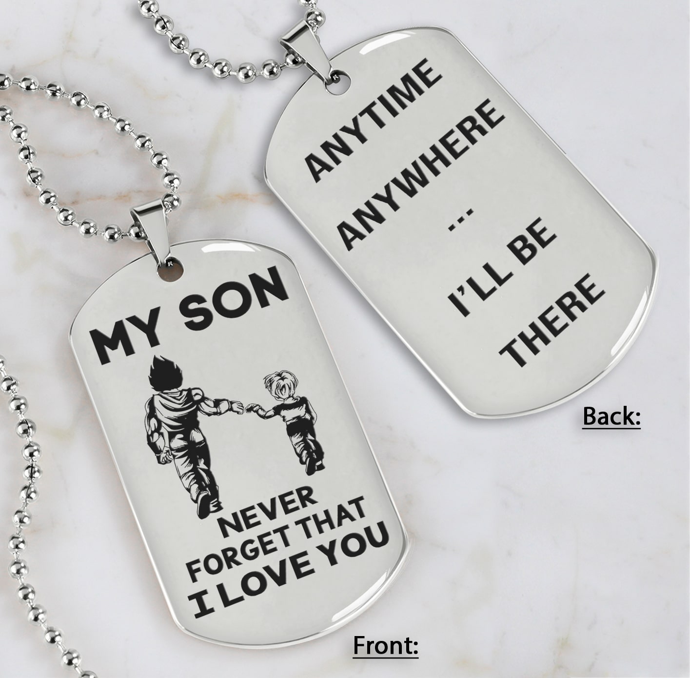 Samurai customizable engraved dog tag, gifts from dad mom to son- Be the nice kid