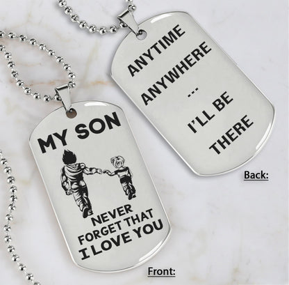 Samurai customizable engraved dog tag, gifts from dad mom to son- Be the nice kid