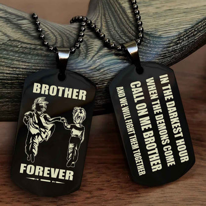 OP team 3 Engraved Double Sided Dog Tag Call On Me Brother NAG Brothers Forever We Will Fight Them Together
