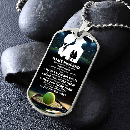 Sport Military Chain 18K Gold Plated Silver Plated To My Husband From Wife With Love Message