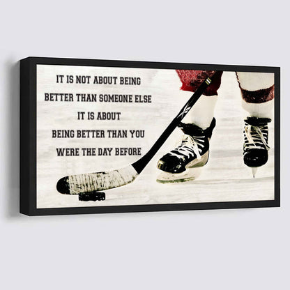 Personalized Basketball Poster Canvas It Is Not About Being Better Than Someone Else It's About Being Better Than You Were The Day Before