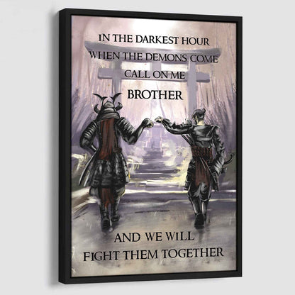 DRB Canvas Wall Art Call On Me Brother And We Will Fight Them Together Gift For Your Friend