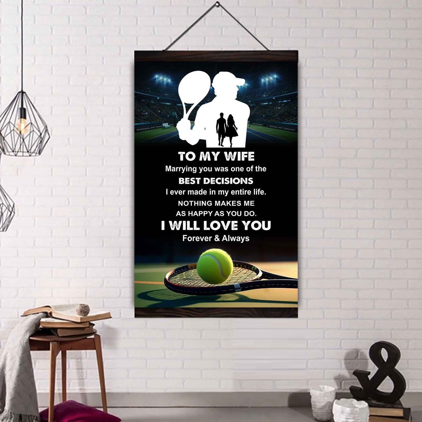 Sport Poster Canvas To My Wife Marrying You Was One Of The Best Decision Gift For Your Wife