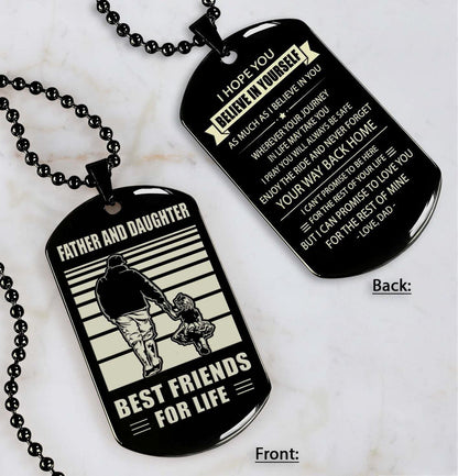 NVL Personalized Double Sided Dog Tag Father And Son Best Friends For Life - Message on the back side