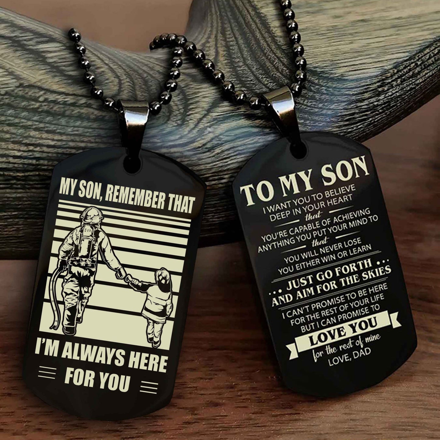DRB Double Sided Dog Tag My Son Remember That - Gift For Son Just Go Forth And Aim For The Skies