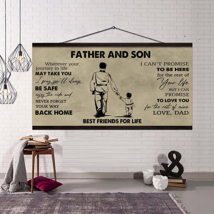 Family Father And Daughter Best Friends For Life - Never Forget Your Way Back Home Poster Canvas Gift For Daughter From Father