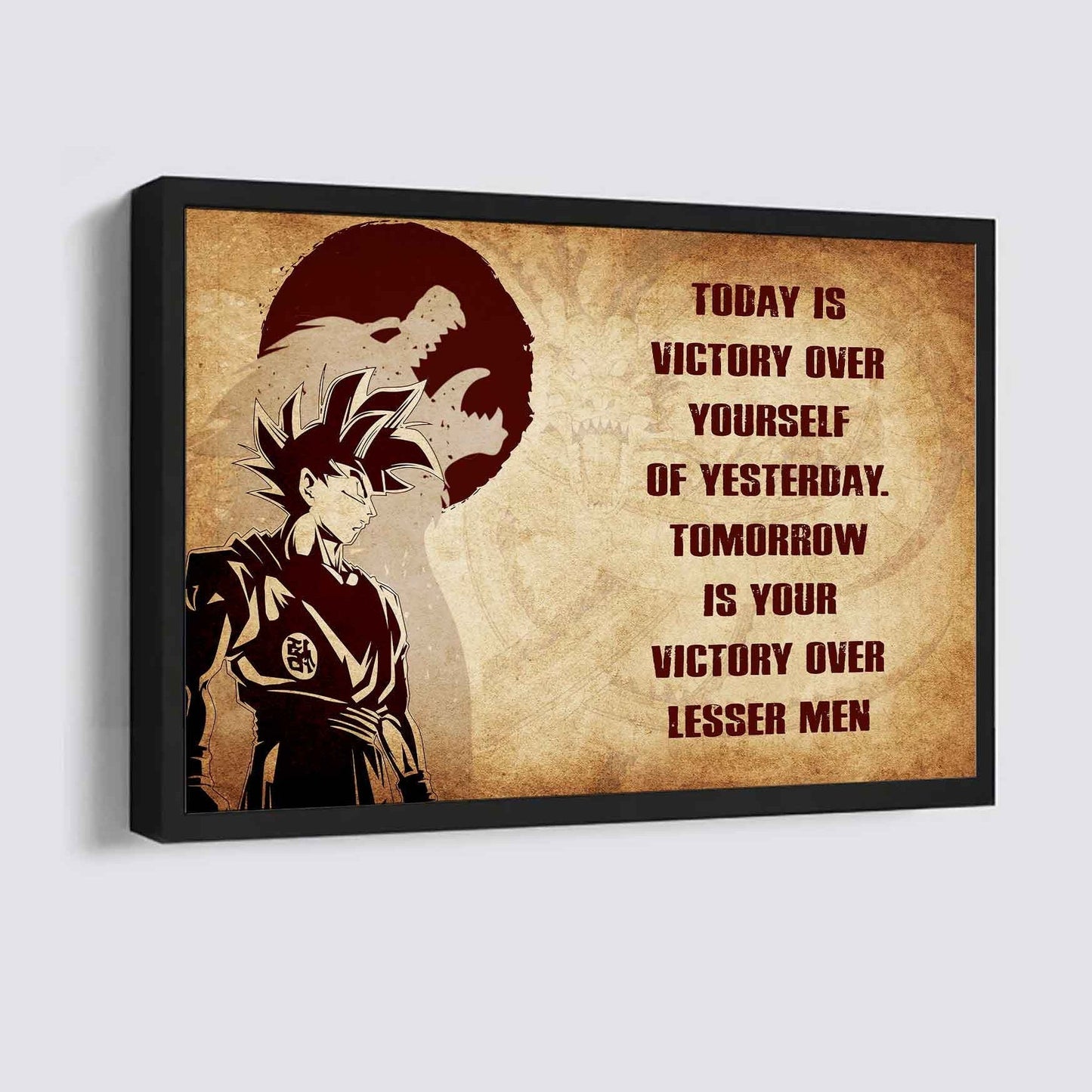 Soldier Poster Canvas Today Is Victory Over Yourself Of Yesterday Best Gift With Motivation Quotes