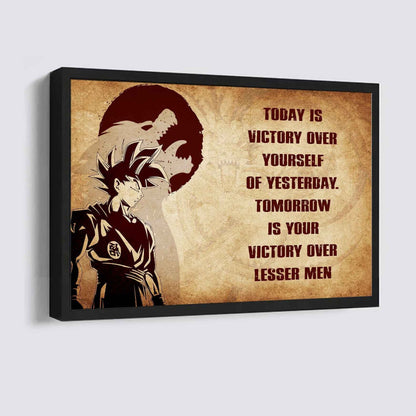 Soldier Poster Canvas Today Is Victory Over Yourself Of Yesterday Best Gift With Motivation Quotes