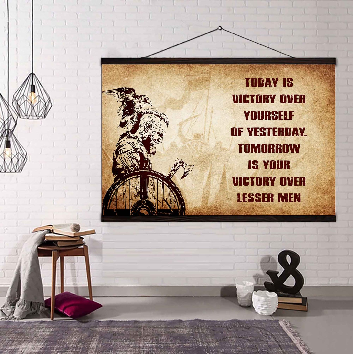 Soldier Poster Canvas Today Is Victory Over Yourself Of Yesterday Best Gift With Motivation Quotes