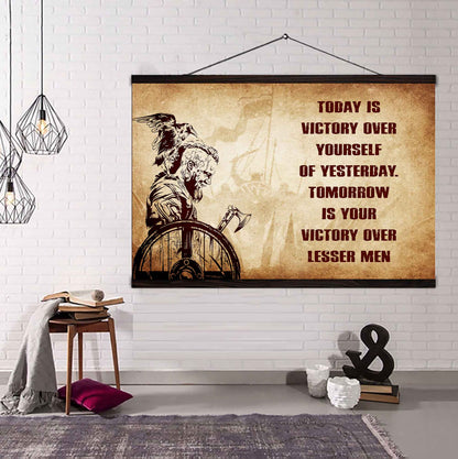 Soldier Poster Canvas Today Is Victory Over Yourself Of Yesterday Best Gift With Motivation Quotes
