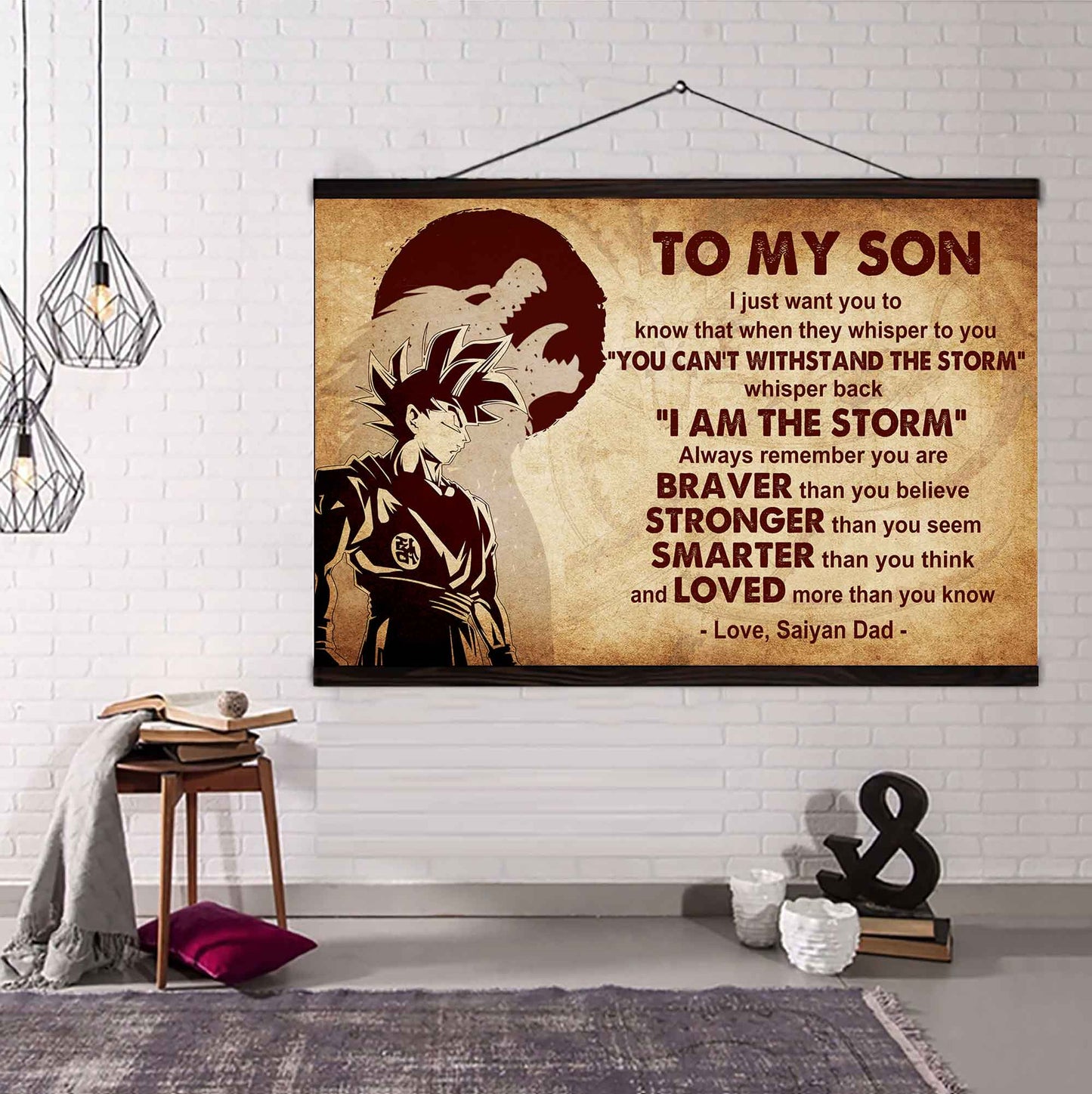 Knight Templar Poster Canvas Whisper Back I'm The Storm From Dad To Son Gift For Your Son