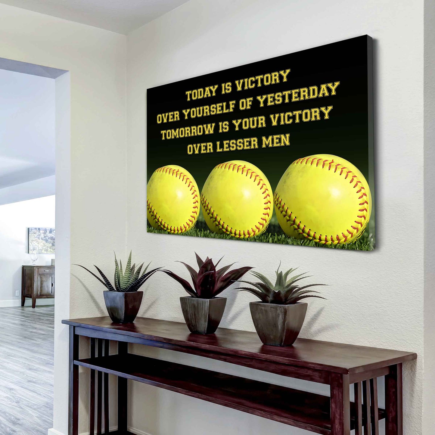 Basketball Poster Canvas Today Is Victory Over Your Self Best Gift With Motivation Quotes
