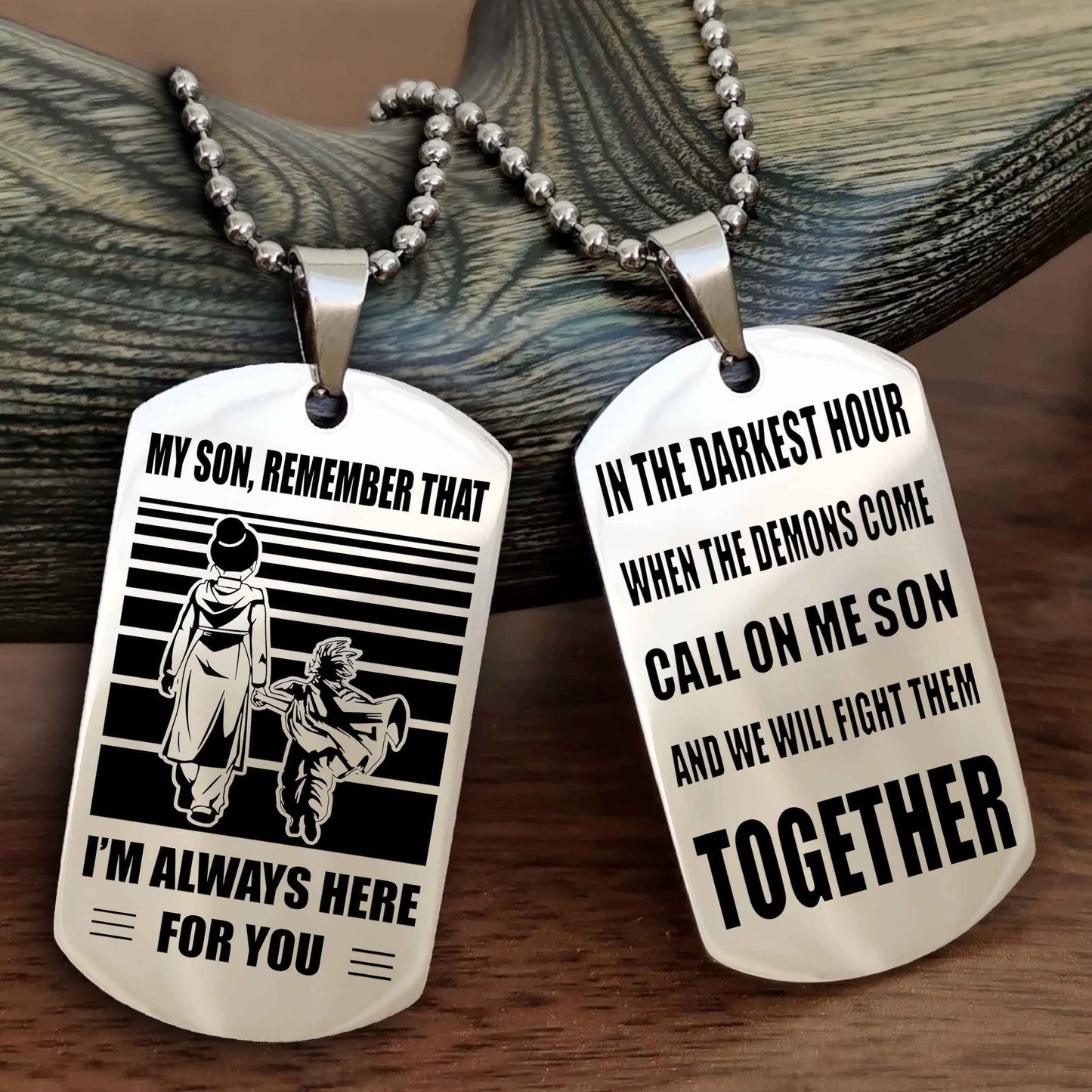 Double side Dog Tag My Son Remember That From Mom To Son With Message On The Back Gift For Your Son