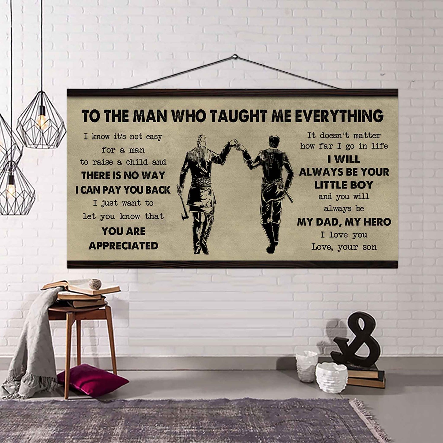 Family Poster Horizontal Canvas To My Dad I Know It's Not Easy To Raise A Child I Will Always Be Your Little Boy Gift From Son To Dad