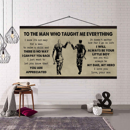 Family Poster Horizontal Canvas To My Dad I Know It's Not Easy To Raise A Child I Will Always Be Your Little Boy Gift From Son To Dad
