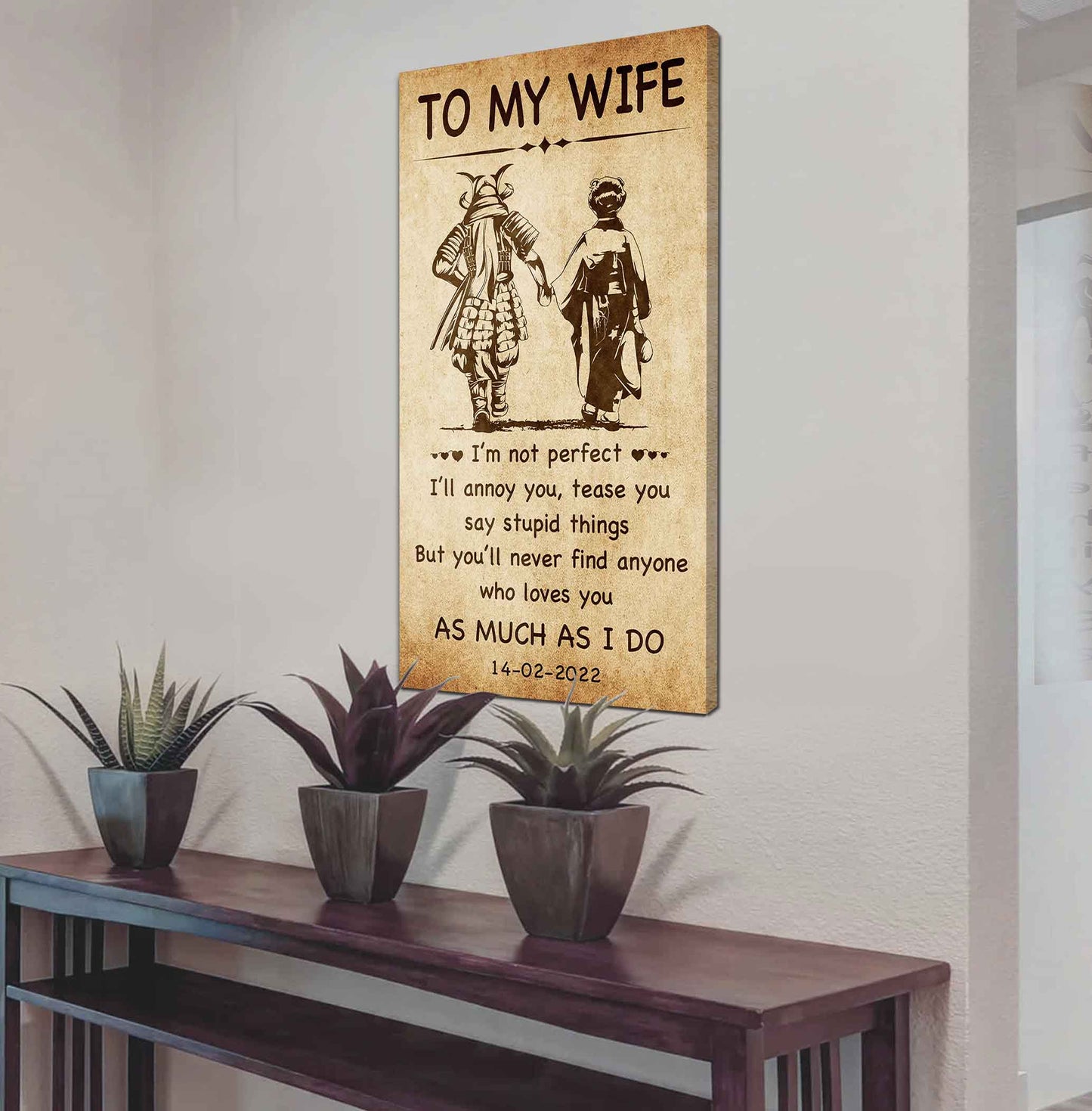 Family Poster Canvas To My Wife - I Am Not Perfect