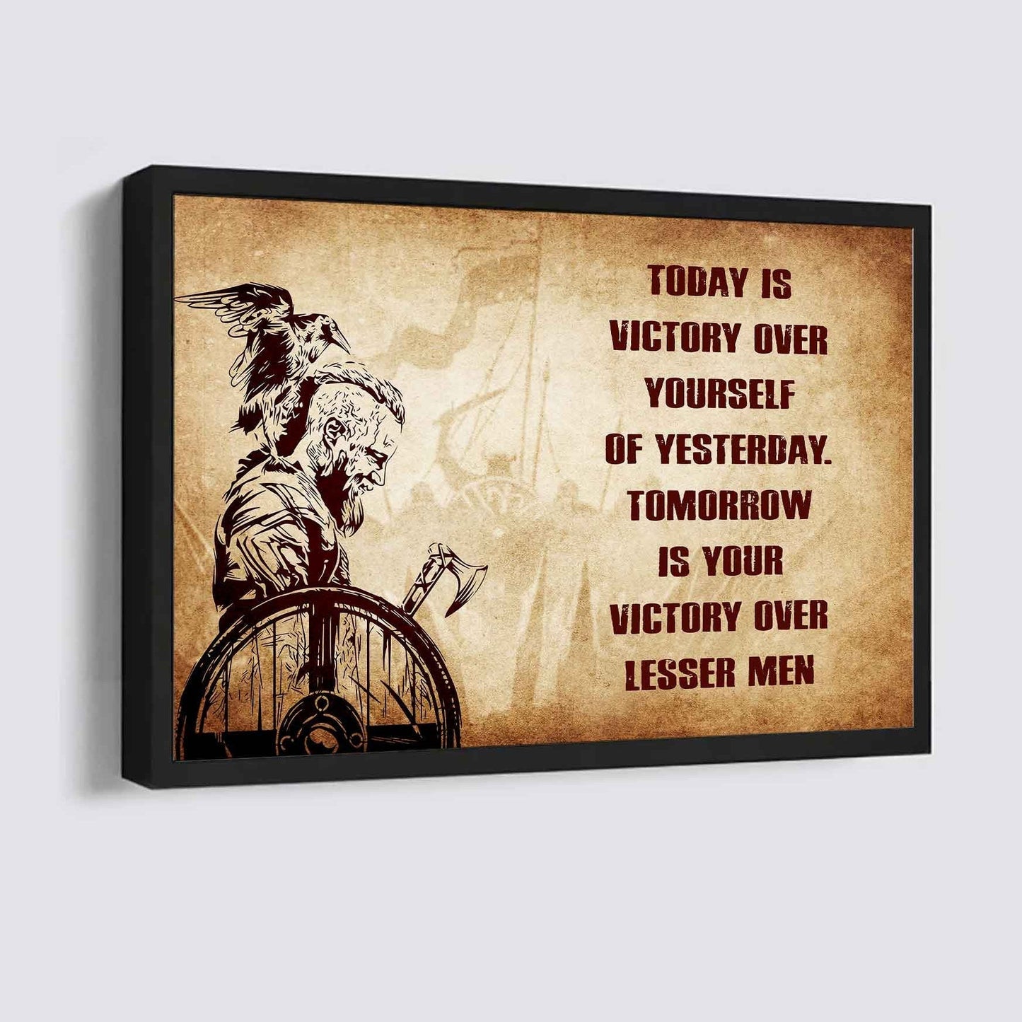 Soldier Poster Canvas Today Is Victory Over Yourself Of Yesterday Best Gift With Motivation Quotes