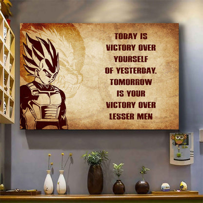Soldier Poster Canvas Today Is Victory Over Yourself Of Yesterday Best Gift With Motivation Quotes