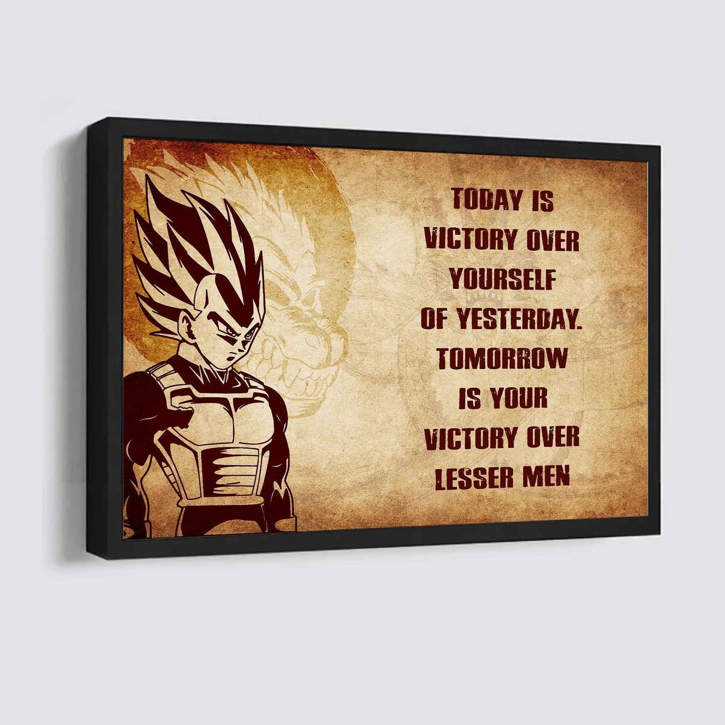 Knight Templar Poster Canvas Today Is Victory Over Yourself Of Yesterday Best Gift With Motivation Quotes