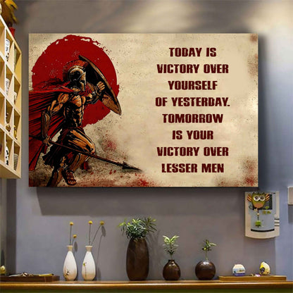 DRB Poster Canvas Today Is Victory Over Yourself Of Yesterday Best Gift With Motivation Quotes