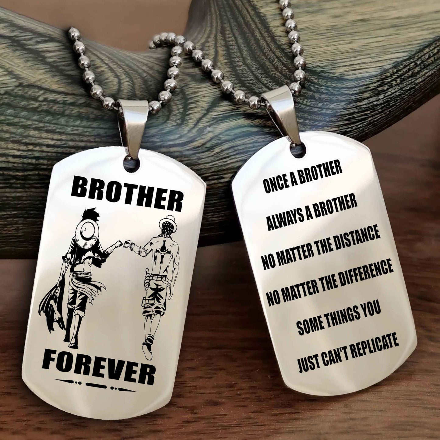 Knight Templar Customizable engraved dog tag double sided gift from brother - Brother Forever Once A Brother Always A Brother