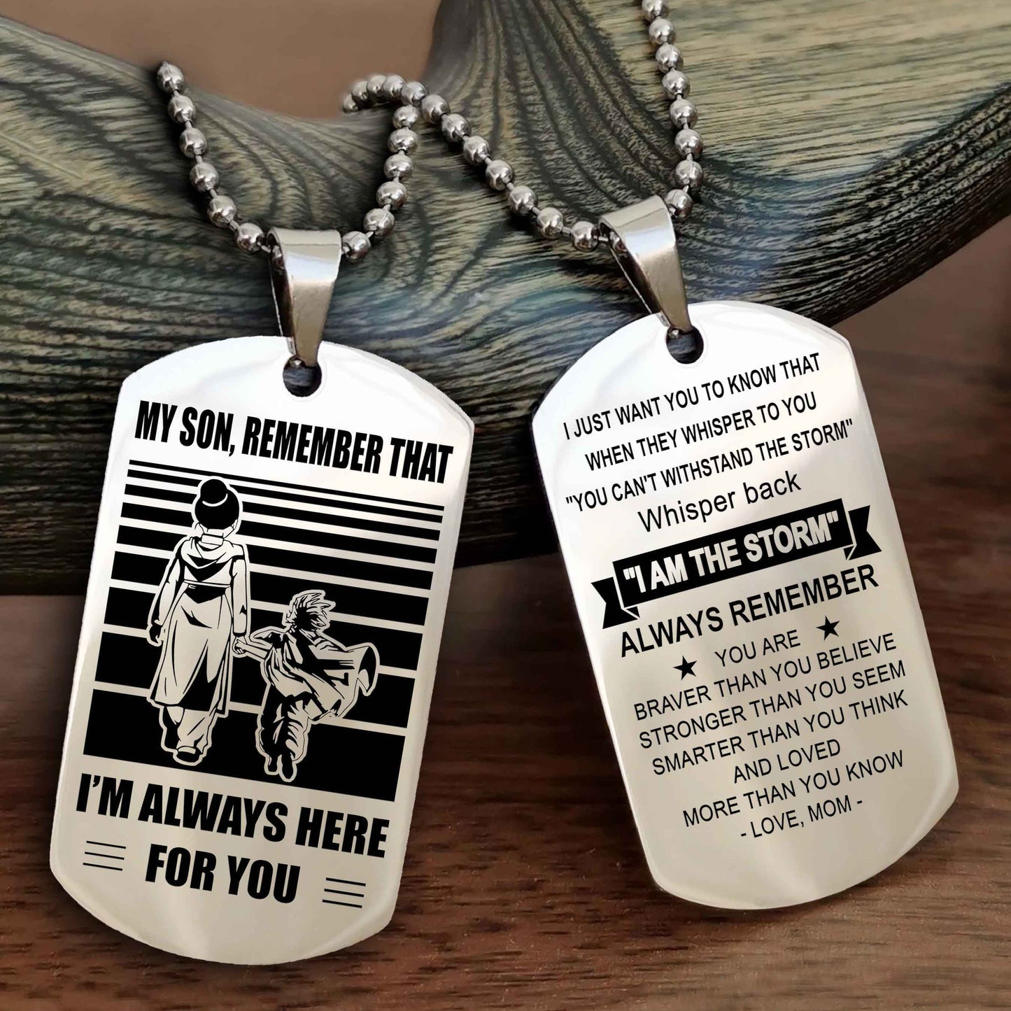Double side Dog Tag My Son Remember That From Mom To Son With Message On The Back Gift For Your Son
