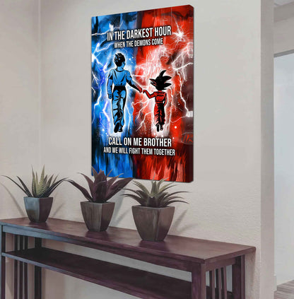 DRB Canvas Wall Art Call On Me Brother And We Will Fight Them Together Gift For Your Friend