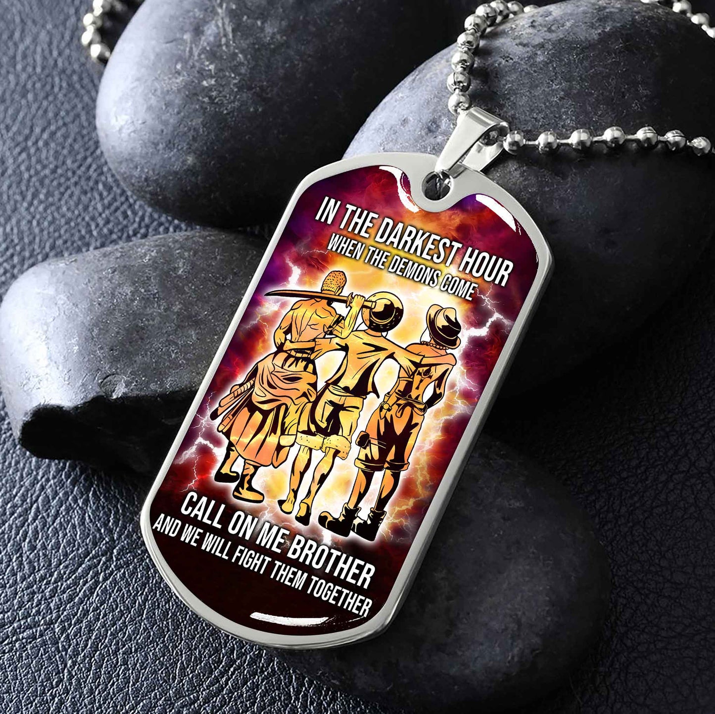 DRB Military Chain Silver Plated 18K Gold Plated Silver Plated Call On Me Brother And We Will Fight Them Together