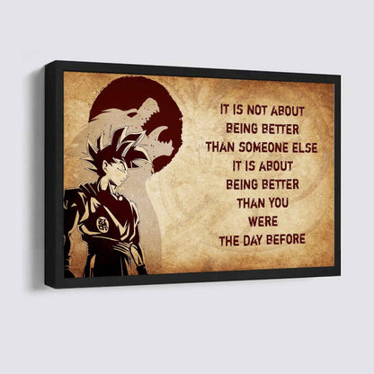 Soldier Poster Canvas It's Not About Being Better Than Someone Else Best Gifts Motivation Quotes (Copy)