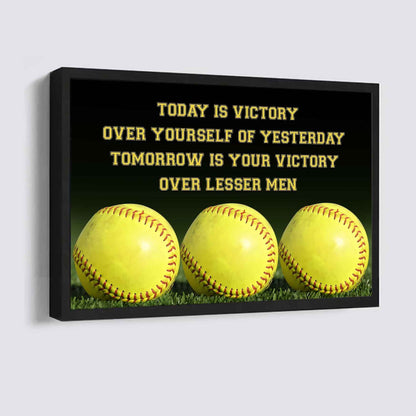 Basketball Poster Canvas Today Is Victory Over Your Self Best Gift With Motivation Quotes
