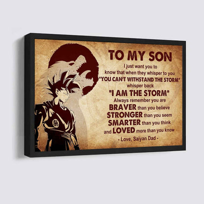 New Version Warrior Poster Canvas Whisper Back I'm The Storm From Dad To Son Gift For Your Son Motivational Quotes
