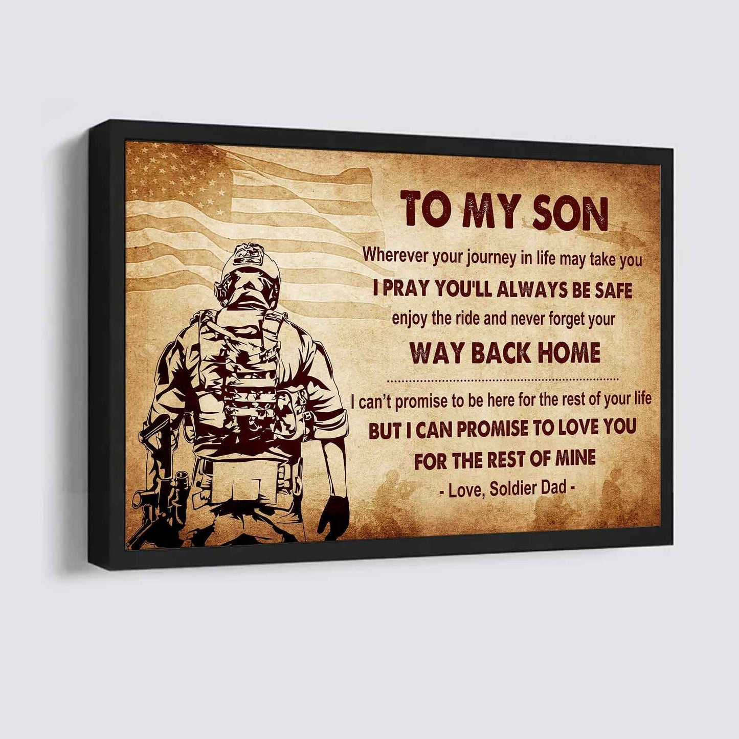Knight Templar Poster Canvas Your Way Back Home From Dad To Son Gift For Your Son
