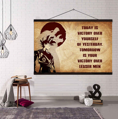Soldier Poster Canvas Today Is Victory Over Yourself Of Yesterday Best Gift With Motivation Quotes