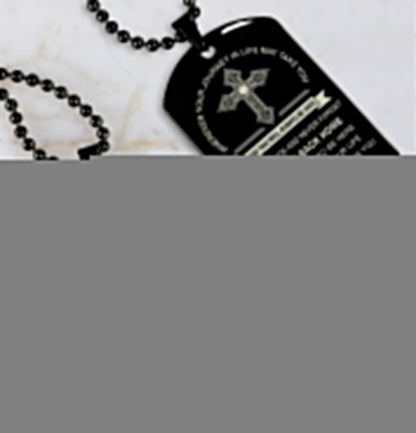 Samurai customizable engraved dog tag, gifts from dad mom to son- Be the nice kid
