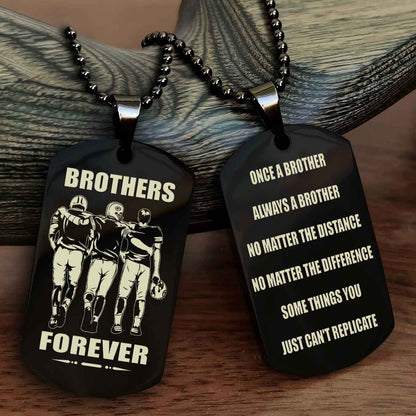 DRB Personalized Double Sided Dog Tag For My Brother - Once A Soldier Always A Soldier