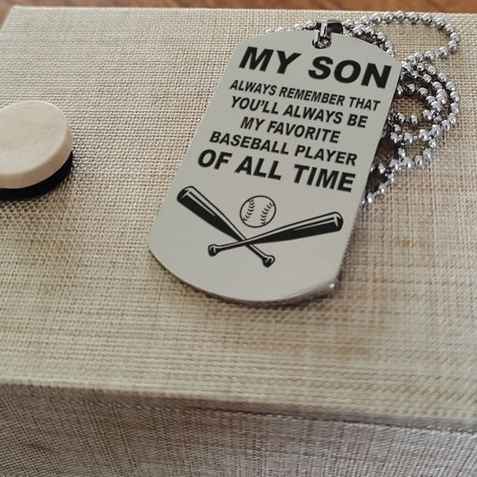 Baseball customizable engraved double sided dog tag gifts from dad mom to son, Be strong be brave be humble, It is not about better than someone else, It is about being better than you were the day before