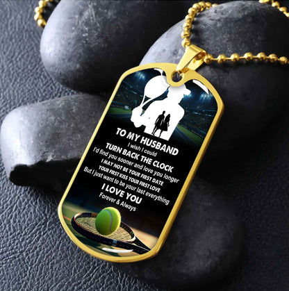 Sport Military Chain 18K Gold Plated Silver Plated To My Husband From Wife With Love Message