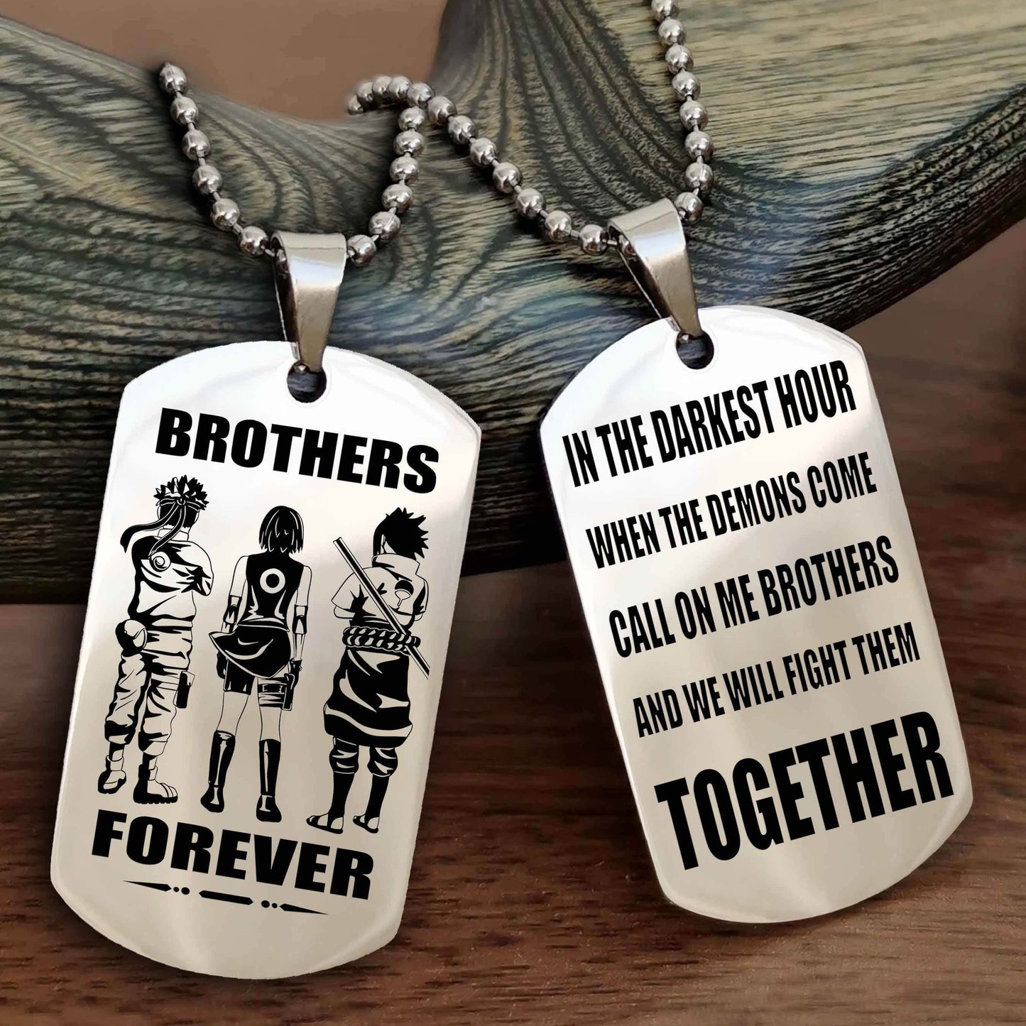 DRB Brother Personalized Double Sided Dog Tag For My Brother - Call On Me Brother And We Will Fight Them Together Gift For Your Friend
