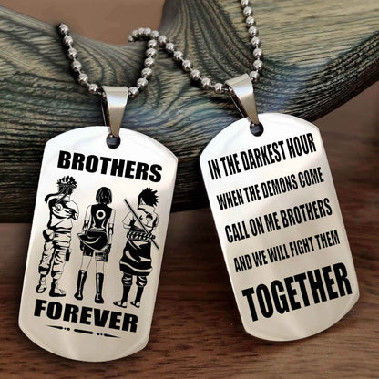 DRB Personalized Double Sided Dog Tag For My Brother - Call On Me Brother And We Will Fight Them Together Gift For Your Friend