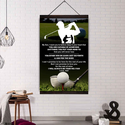 Baseball Poster Canvas Dad To Son - You Will Never Lose You Either Win Or Learn I Will Always Your No 1 Fan