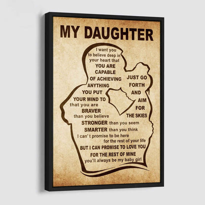 Personalized Family Poster Canvas That You Are Braver Than You Believe To My Son Gift From Dad Gift For Your Son
