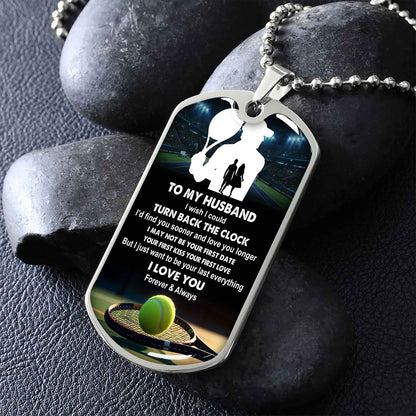 Sport Military Chain 18K Gold Plated Silver Plated To My Husband From Wife With Love Message