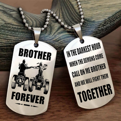 Soldier Personalized Double Sided Dog Tag For My Brother - Call On Me Brother And We Will Fight Them Together Gift For Your Friend