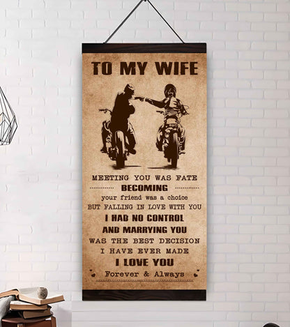 Samurai Poster Canvas To My Wife Meeting You Was Fate - I Love You Forever And Always Gift For Your Wife