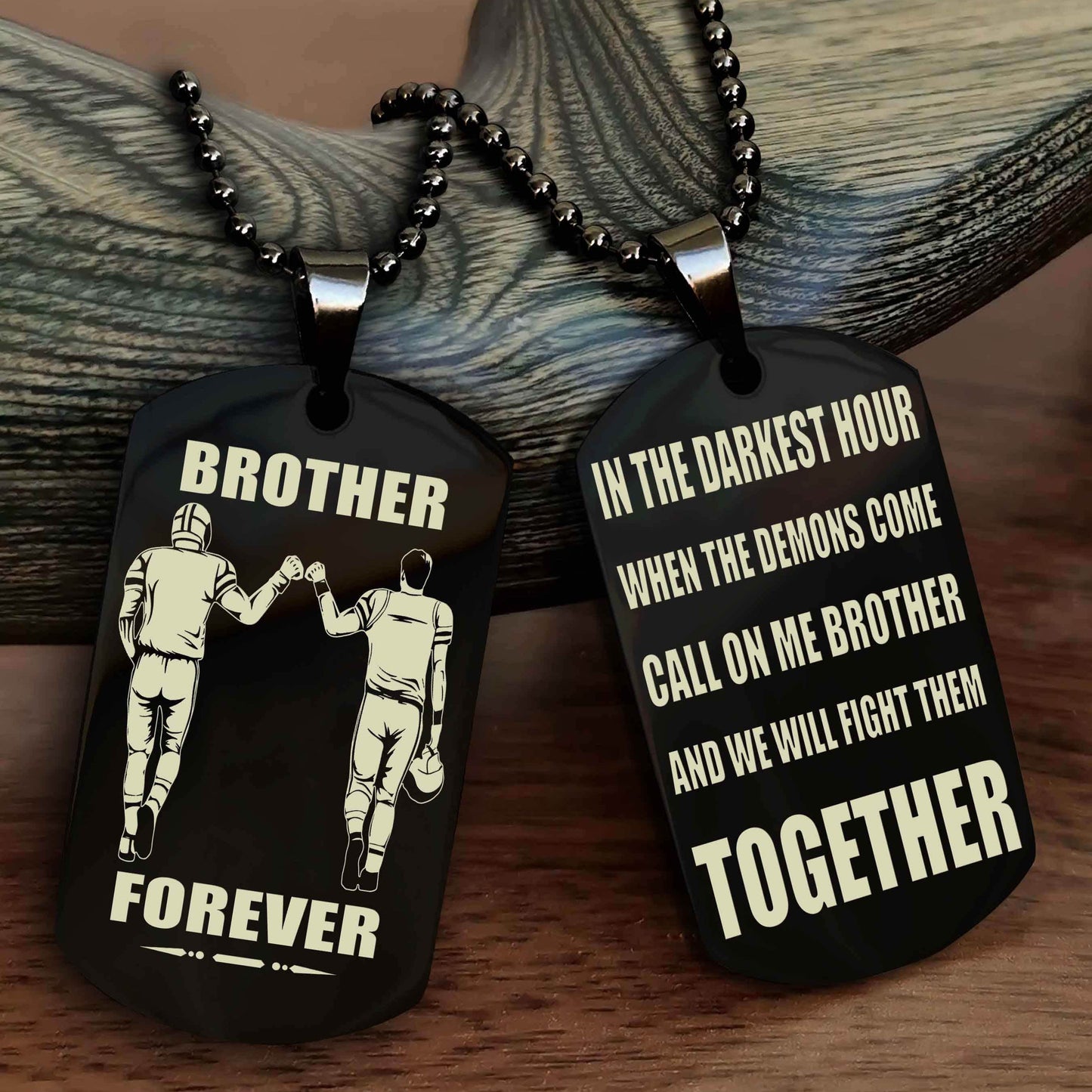 Soldier Personalized Double Sided Dog Tag For My Brother - Call On Me Brother And We Will Fight Them Together Gift For Your Friend