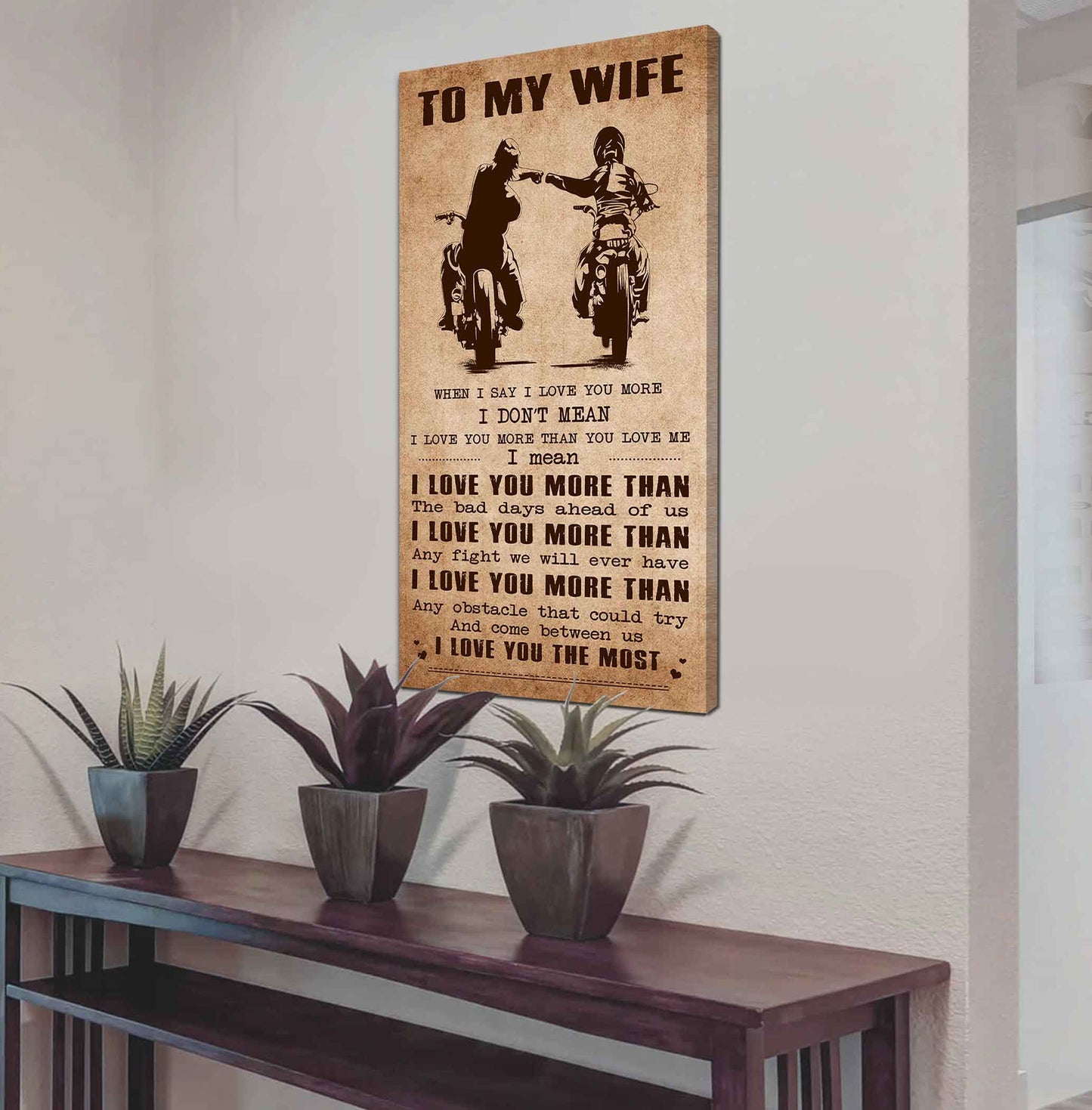 Samurai Poster Canvas To My Wife When I Say I Love You More - I Love You The Most Gift For Your Wife