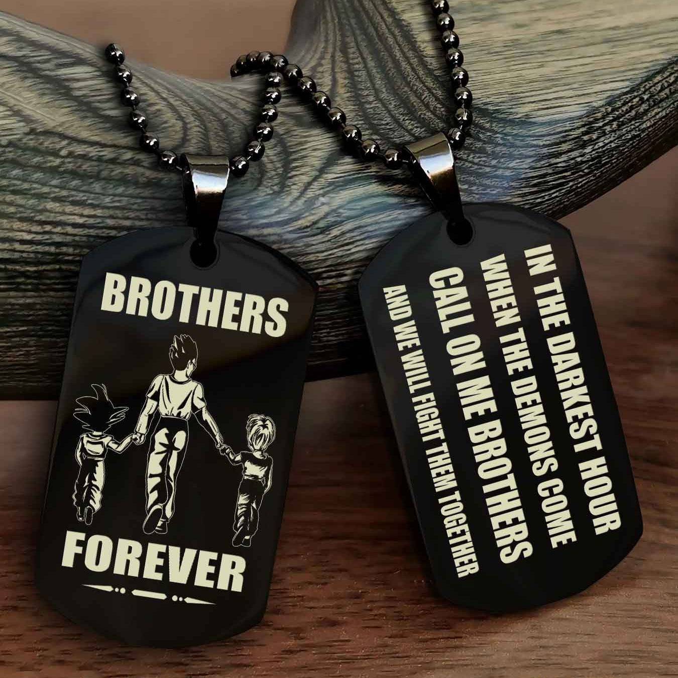 OP team 3 Engraved Double Sided Dog Tag Call On Me Brother NAG Brothers Forever We Will Fight Them Together