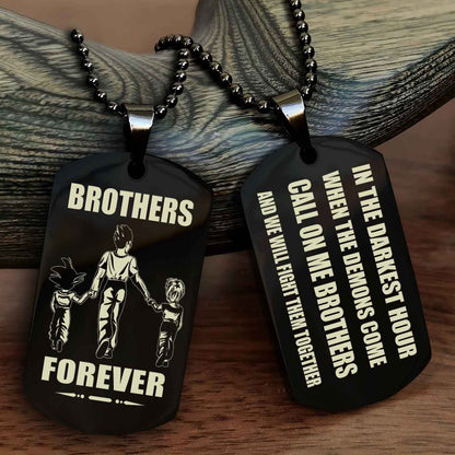 TWD Engraved Double Sided Dog Tag Call On Me Brother NAG Brothers Forever We Will Fight Them Together
