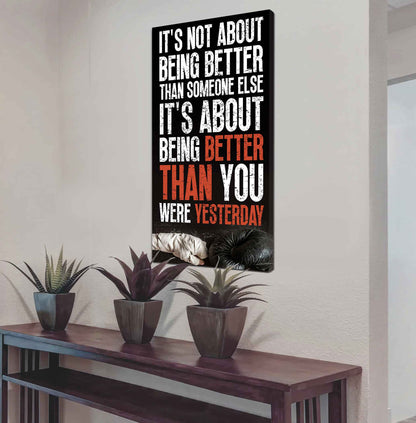 American Football-It is not About Being Better Than Someone Else It is about being better than you were the day before.